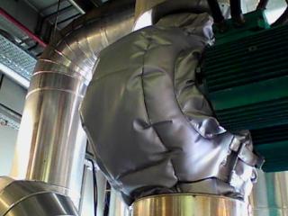 Термоизоляционный чехол на спаренный циркуляционный насос отопления промышленного кондиционера